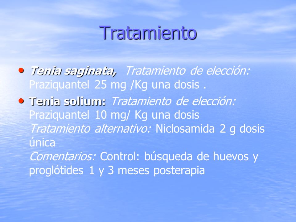tenia tratamiento